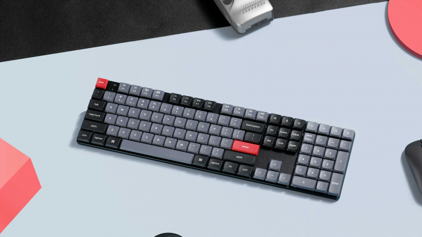 Keychron K5 Pro QMK/VIA Low-Profile Wireless Mechanical Keyboard with an ultra-slim body and hot-swappable